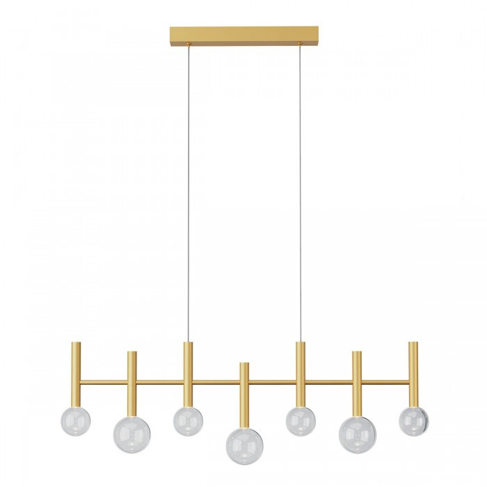 Lustra Redo Bolla, auriu mat, LED CCT, 32W, 3299 lumeni, 2700K/3000K, L.98 cm, 01-4552
