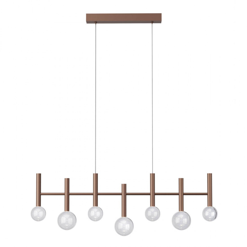 Lustra Redo Bolla, cafeniu mat, LED CCT, 32W, 3299 lumeni, 2700K/3000K, L.98 cm, 01-4553