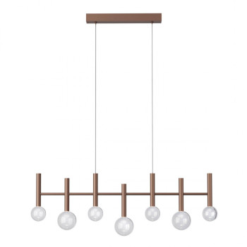 Lustra Redo Bolla, cafeniu mat, LED CCT, 32W, 3299 lumeni, 2700K/3000K, L.98 cm, 01-4553