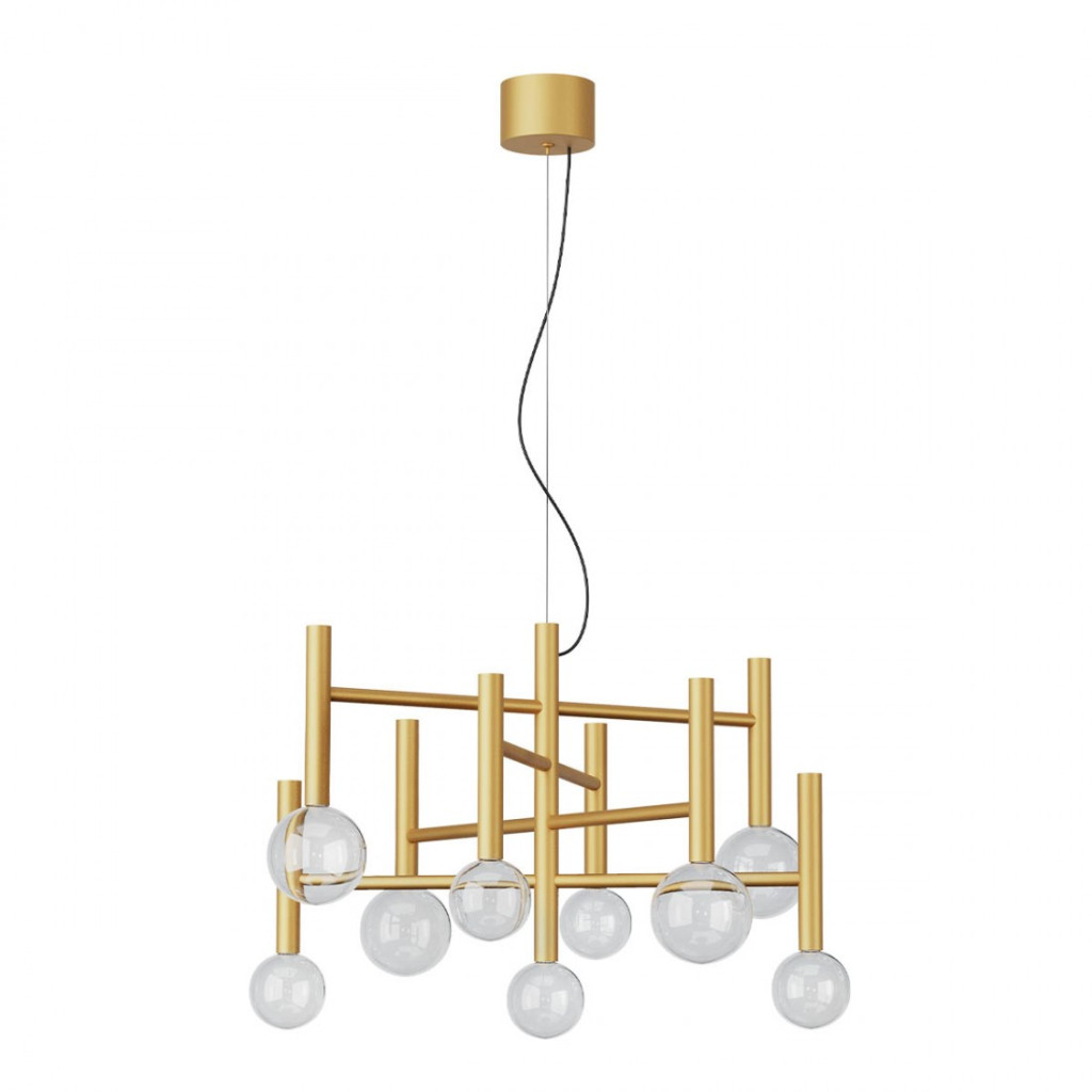 Lustra Redo Bolla, auriu mat, LED CCT, 42W, 3212lumeni, 2700K/3000K, D.65 cm, 01-4555