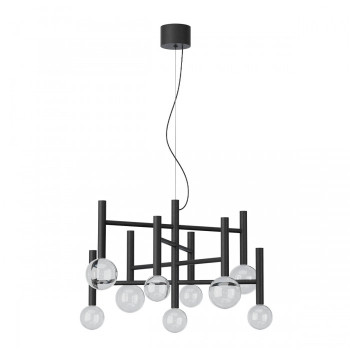 Lustra Redo Bolla, negru mat, LED CCT, 42W, 3212 lumeni, 2700K/3000K, D.65 cm, 01-4557
