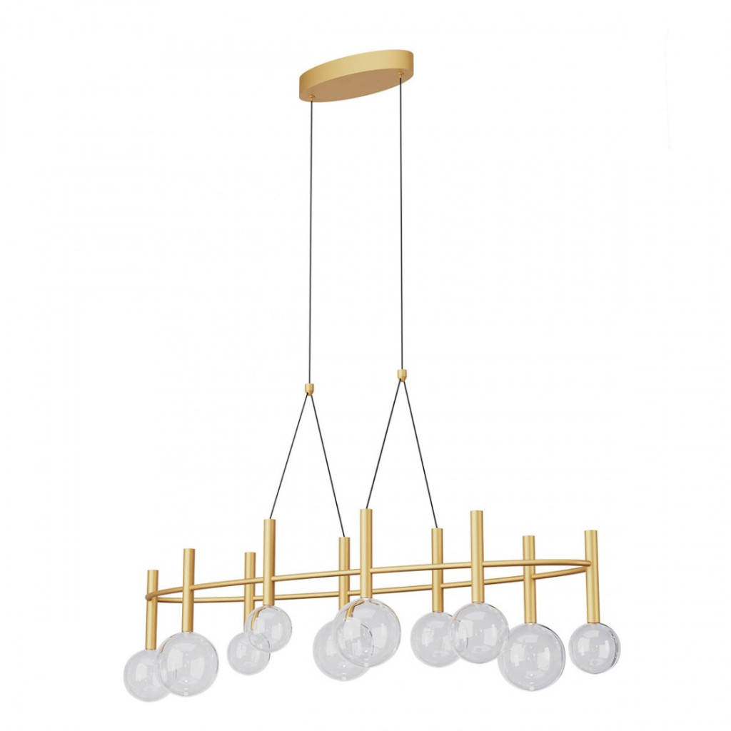 Lustra Redo Bolla, auriu mat, LED CCT, 44W, 3312 lumeni, 2700K/3000K, L.121 cm, 01-4558