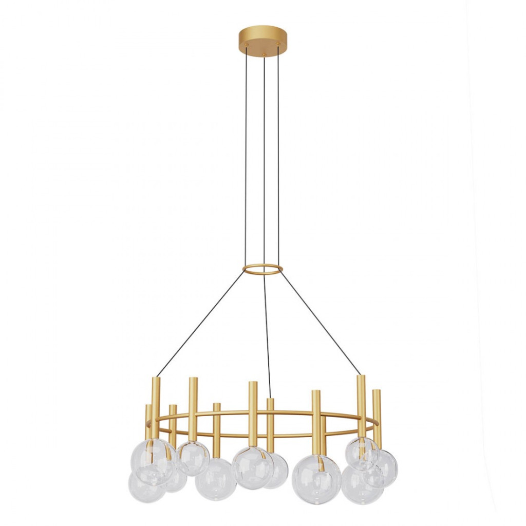 Lustra Redo Bolla, auriu mat, LED CCT, 53W, 4230 lumeni, 2700K/3000K, D.84 cm, 01-4783
