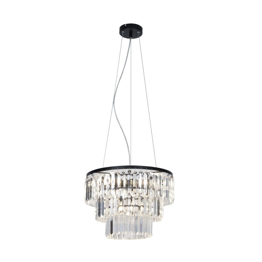 Candelabru de interior TIFANNY - Art. P17127-4, Zuma Line, Transparent/Negru