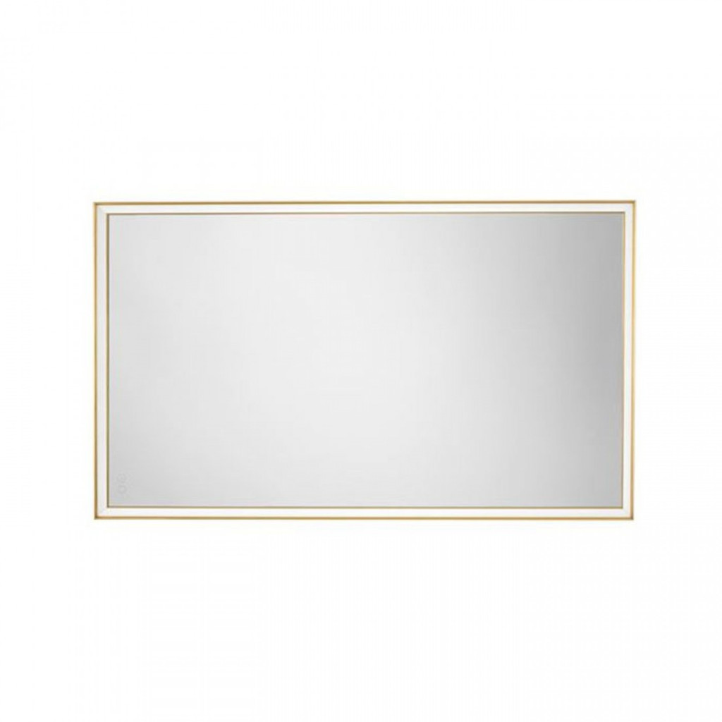 Oglinda pentru baie Ambor, auriu anodizat, LED, 49W, 2556 lumeni, alb neutru 4000K, IP44, 70x120 cm, 9006020
