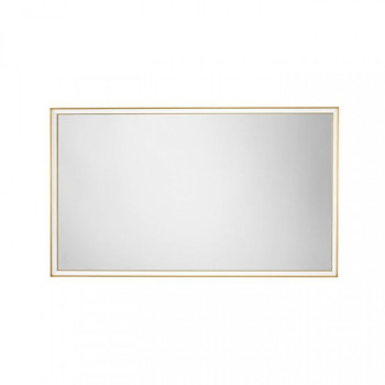 Oglinda pentru baie Ambor, auriu anodizat, LED, 49W, 2556 lumeni, alb neutru 4000K, IP44, 70x120 cm, 9006020