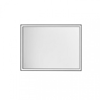 Oglinda pentru baie Ambor, negru mat, LED, 37W, 1423 lumeni, alb neutru 4000K, IP44, 60x80 cm, 9006021