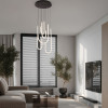Lustra Nova Luce Topaz, negru mat, LED, 55W, 3850 lumeni, 3000K, D.50 cm, 9100150