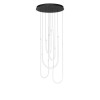 Lustra Nova Luce Topaz, negru mat, LED, 55W, 3850 lumeni, 3000K, D.50 cm, 9100150