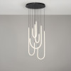 Lustra Nova Luce Topaz, negru mat, LED, 55W, 3850 lumeni, 3000K, D.50 cm, 9100150