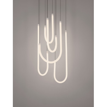 Lustra Nova Luce Topaz, negru mat, LED, 55W, 3850 lumeni, 3000K, D.50 cm, 9100150