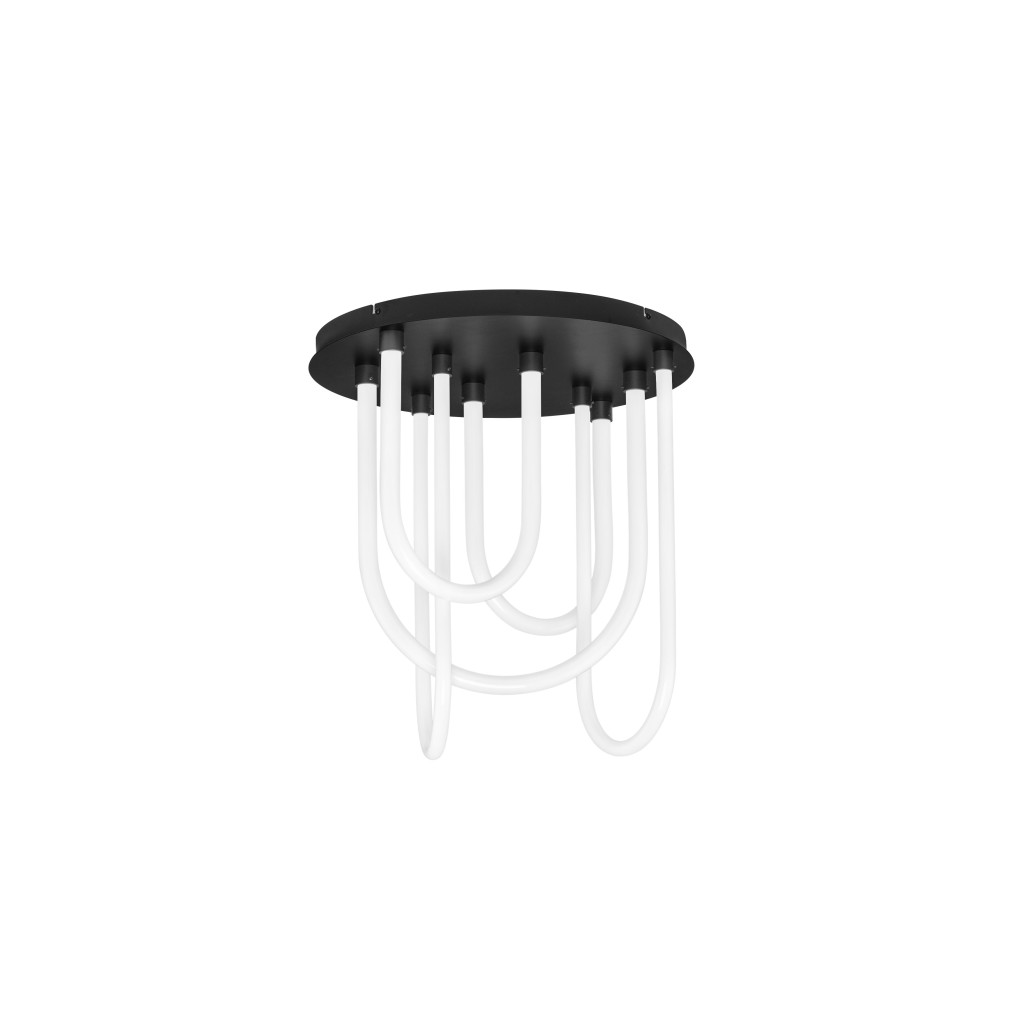 Plafoniera Nova Luce Topaz, negru mat, LED, 55W, 3850 lumeni, 3000K, D.50 cm, 9100152