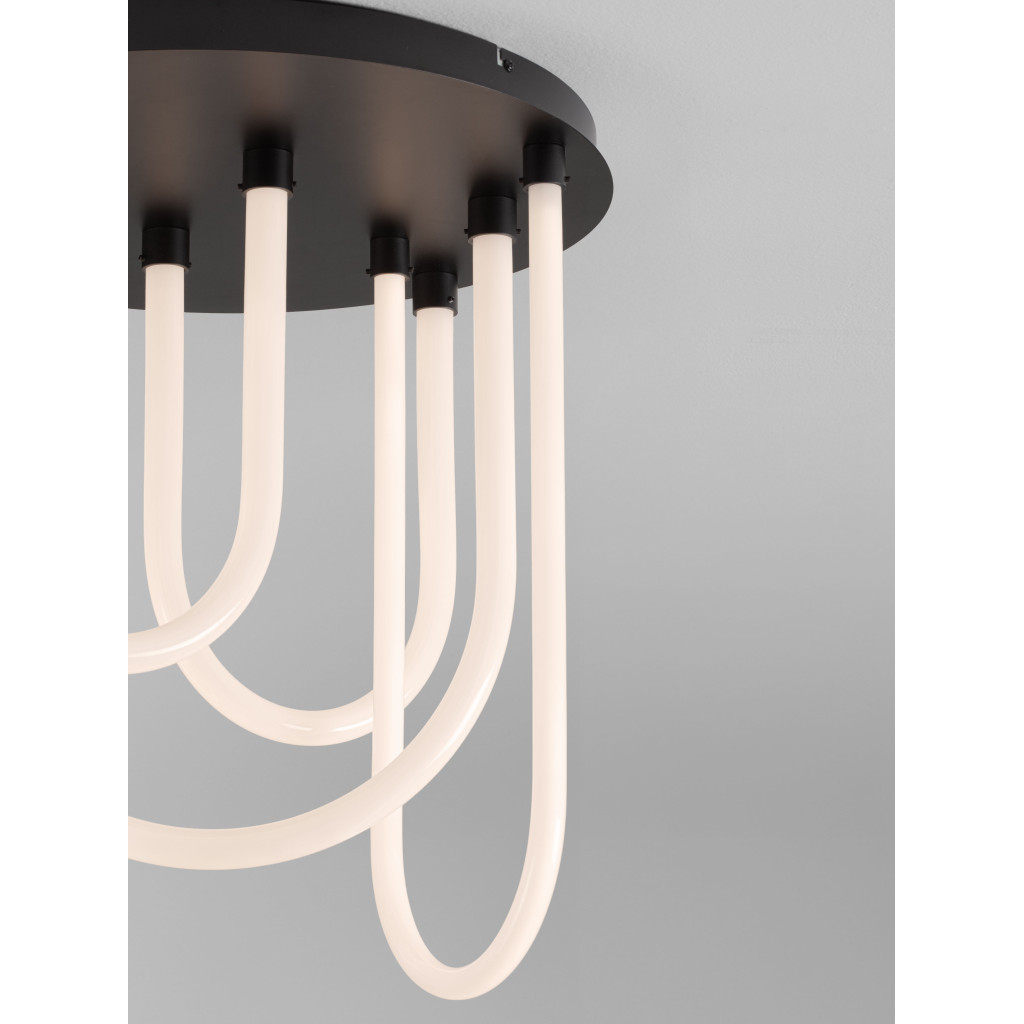 Plafoniera Nova Luce Topaz, negru mat, LED, 55W, 3850 lumeni, 3000K, D.50 cm, 9100152