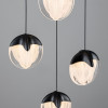 Lustra Nova Luce Alicia, negru mat, LED, 25W, 1575 lumeni, alb cald 3000K, D.33 cm, 9124113