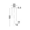 Lustra Nova Luce Alicia, negru mat, LED, 25W, 1575 lumeni, alb cald 3000K, D.33 cm, 9124113