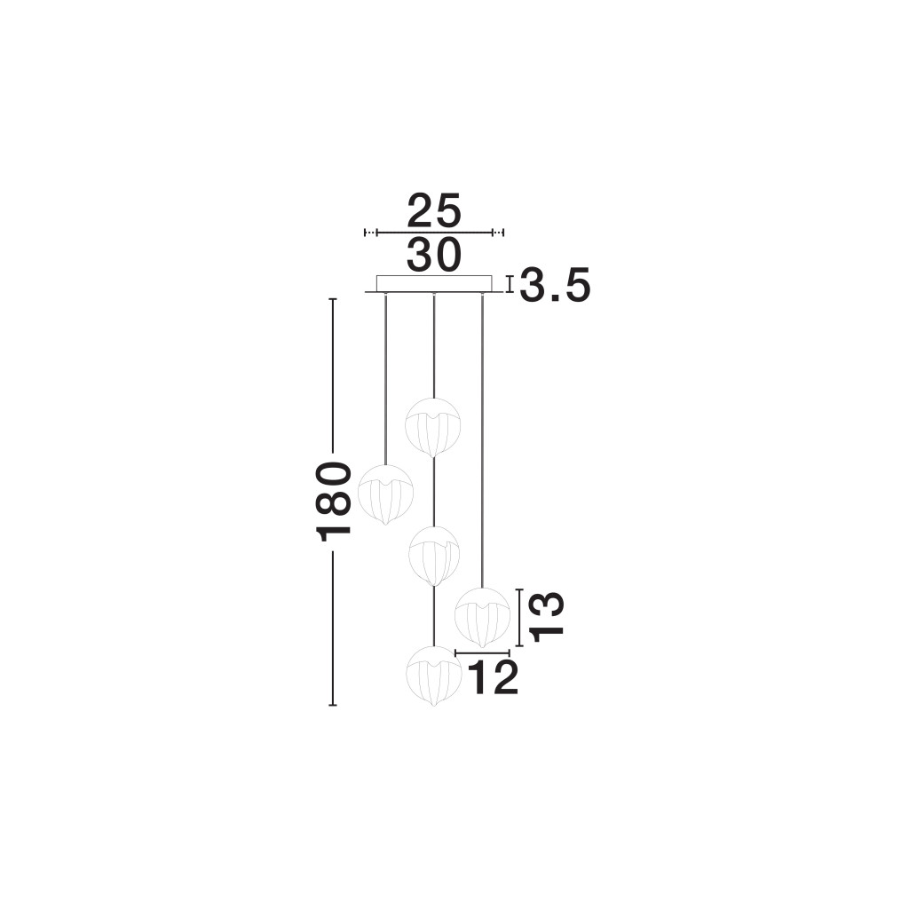 Lustra Nova Luce Alicia, negru mat, LED, 25W, 1575 lumeni, alb cald 3000K, D.33 cm, 9124113