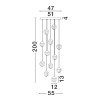 Lustra Nova Luce Alicia, negru mat, LED, 90W, 5670 lumeni, alb cald 3000K, D.63 cm, 9124116