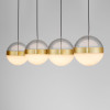 Lustra Nova Luce Alaz, alama, LED, 36W, 1592 lumeni, alb cald 3000K, L.90 cm, 9124120