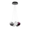 Lustra Nova Luce Silenzio, negru periat, LED, 41W, 2093 lumeni, alb cald 3000K, D.45 cm, 9190212