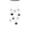 Lustra Nova Luce Silenzio, negru periat, LED, 46W, 2914 lumeni, alb cald 3000K, D.50 cm, 9190213
