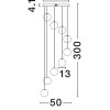 Lustra Nova Luce Silenzio, negru periat, LED, 46W, 2914 lumeni, alb cald 3000K, D.50 cm, 9190213