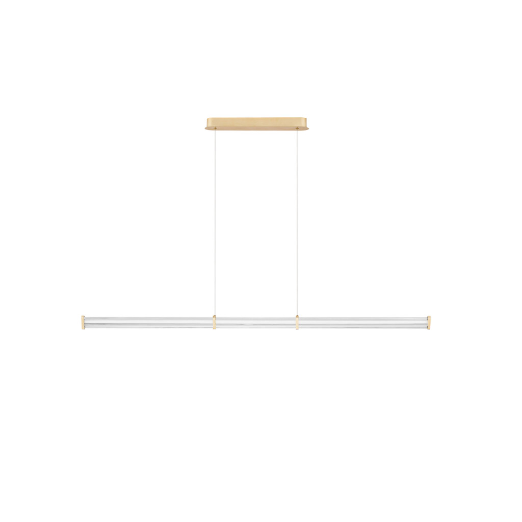 Suspensie Nova Luce Pheme, auriu, LED, 21W, 1470 lumeni, alb cald 3000K, L.151 cm, 9214130