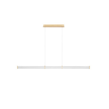 Suspensie Nova Luce Pheme, auriu, LED, 21W, 1470 lumeni, alb cald 3000K, L.151 cm, 9214130