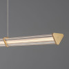 Suspensie Nova Luce Pheme, auriu, LED, 21W, 1470 lumeni, alb cald 3000K, L.151 cm, 9214130