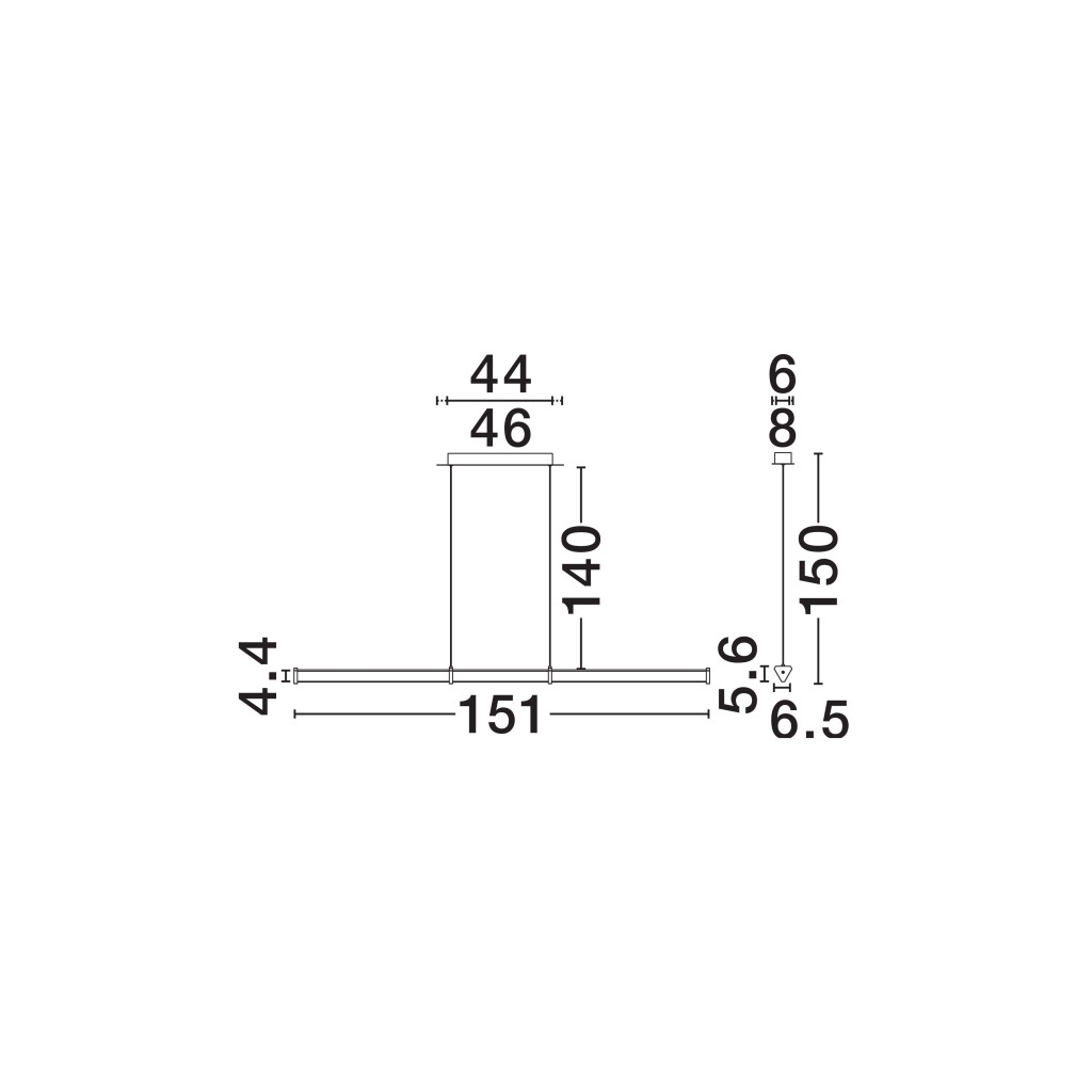 Suspensie Nova Luce Pheme, auriu, LED, 21W, 1470 lumeni, alb cald 3000K, L.151 cm, 9214130