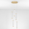 Lustra Nova Luce Pheme, auriu, LED, 21W, 1470 lumeni, alb cald 3000K, D.32 cm, 9214138