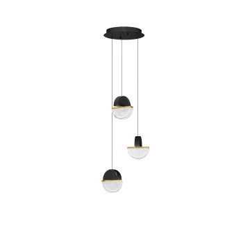 Lustra Nova Luce Dorin, marmura neagra, LED, 18W, 1206 lumeni, 3000K, D.38 cm, 9214172