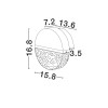 Aplica Nova Luce Dorin, marmura alba, LED, 7W, 431 lumeni, 3000K, D.16 cm, IP44, 9214196