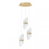 Lustra Nova Luce Lucien, auriu, LED, 20W, 1417 lumeni, alb cald 3000K, D.30 cm, 9214200
