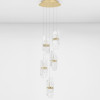 Lustra Nova Luce Lucien, auriu, LED, 34W, 2260 lumeni, alb cald 3000K, D.30 cm, 9214202