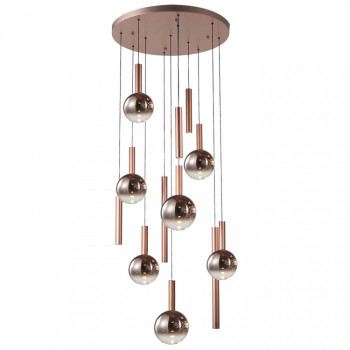 Lustra Italux Camino, cupru mat, LED, 60W, 2469 lumeni, alb cald 3000K, D.75 cm, PND-24038-12A-COPP
