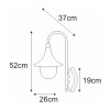 Aplică de exterior K-8130 BLACK - BOSTON, Kaja Lighting, Negru