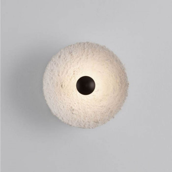 Aplica Nova Luce Velina, aspect piatra alba, LED, 5W, 310 lumeni, 3000K, D.20 cm, 9070633