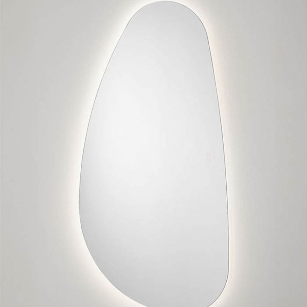 Oglinda pentru baie Lorin, forma organica, LED, 52W, 966 lumeni, alb cald 3000K, IP44, 9006115