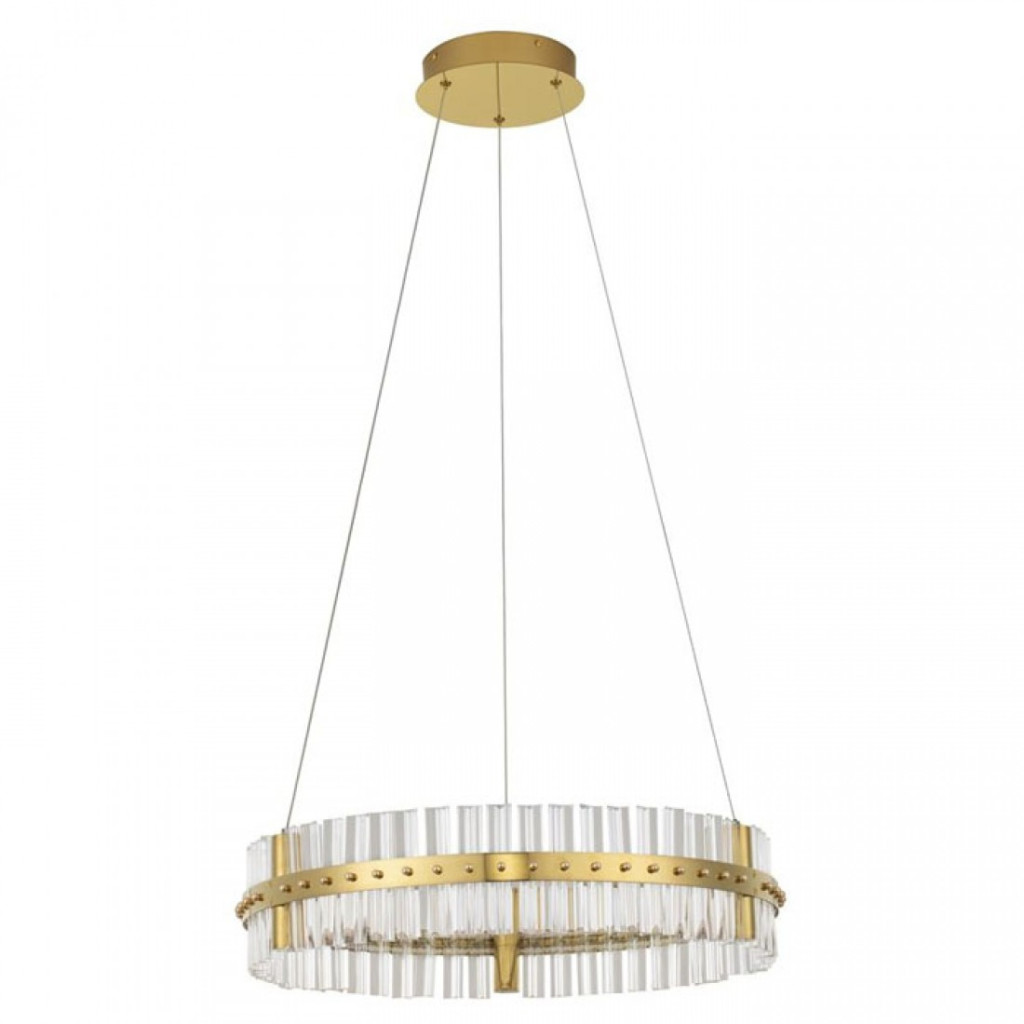 Suspensie Nova Luce Olimpia, auriu, LED, 45W, 4679 lumeni, alb cald 3500K, D.60 cm, 9019733