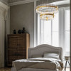 Suspensie Nova Luce Olimpia, auriu, LED, 67W, 5709 lumeni, alb cald 3500K, D.60 cm, 9019735