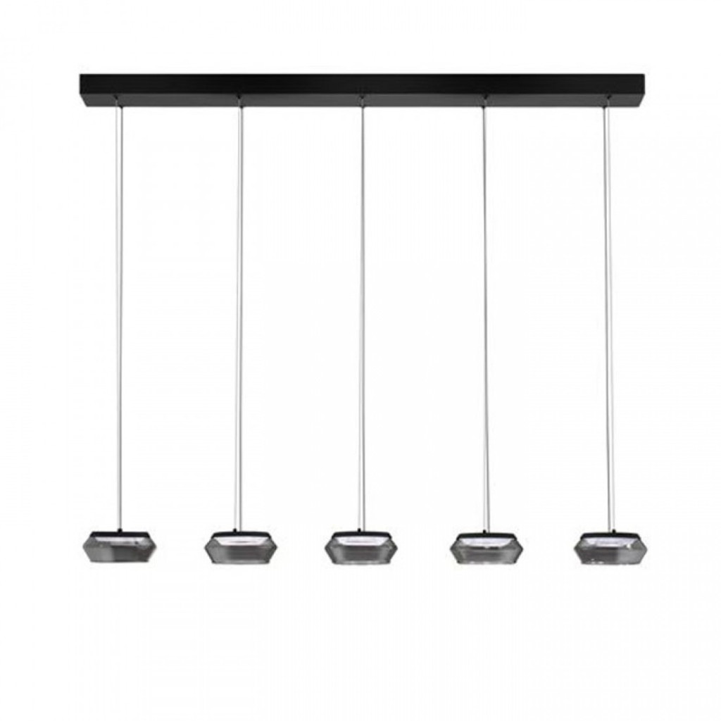 Lustra Nova Luce Jailyn, negru, LED, 40W, 1600 lumeni, alb cald 3000K, L.108 cm, 9236104
