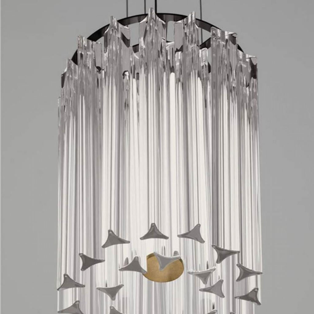 Suspensie Nova Luce Nol, alama antica, LED, 11W, 715 lumeni, 3000K, D.22 cm, 9333200