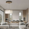 Suspensie Nova Luce Nol, alama antica, LED, 49W, 3185 lumeni, 3000K, D.68 cm, 9333201