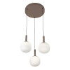 Lustra Italux Montes, maro mat, LED CCT, 18W, 2200 lumeni, 3000K/4000K/6000K, D.43 cm, PND-02217-3-BRO