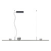 Suspensie Redo Dune, negru mat, LED, 48W, 2296 lumeni, alb cald 3000K, L.150 cm, 01-4302