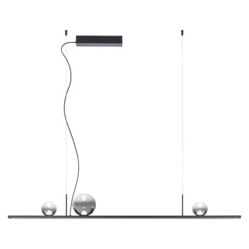 Suspensie Redo Dune, negru mat, LED, 40W, 1958 lumeni, alb cald 3000K, L.120 cm, 01-4298