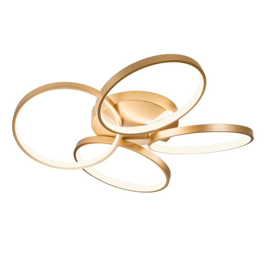 Plafonieră de interior Espiral - Art. 01-2682, LED, Redo, 64W 3000K, Brass Gold