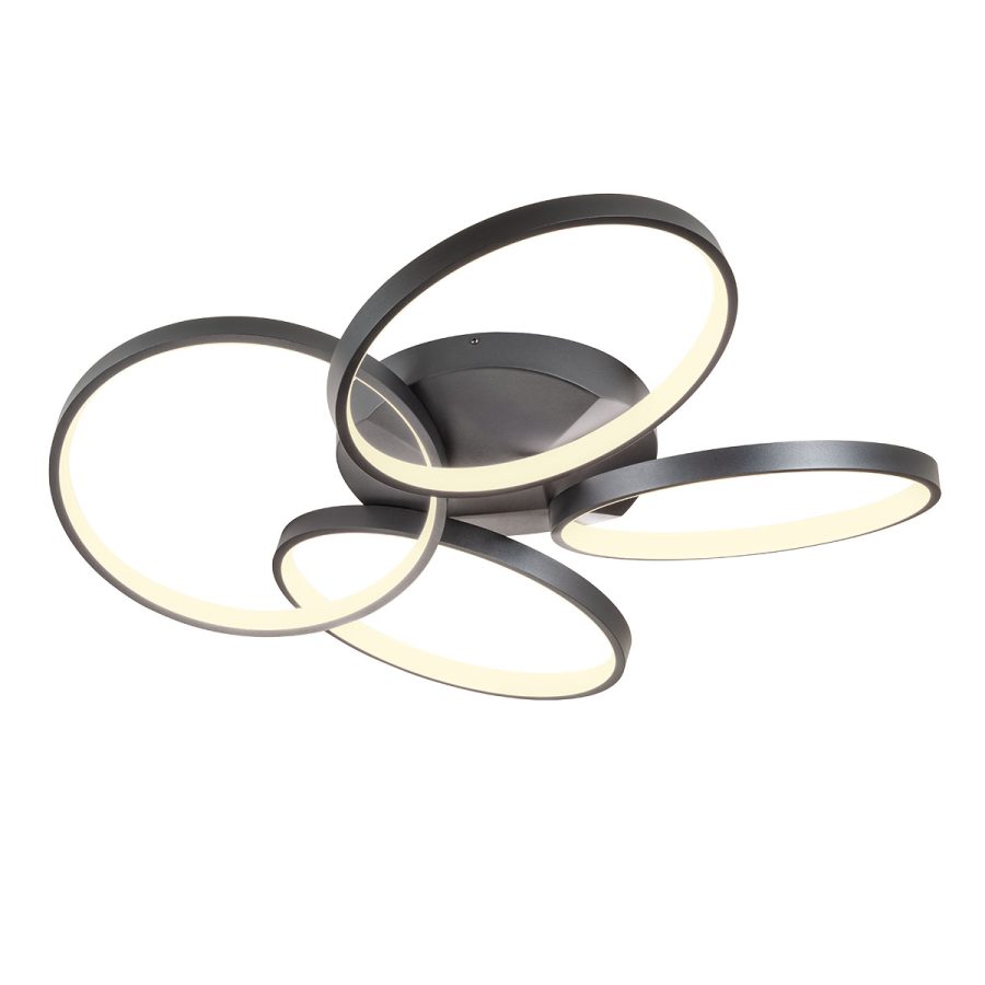 Plafonieră de interior Espiral - Art. 01-2683, LED, Redo, 64W 3000K Sand Black