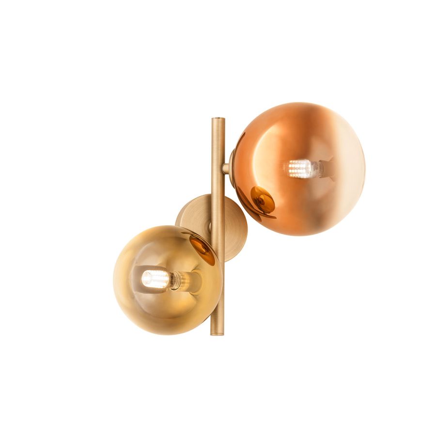 Aplică de interior Roy - Art. 01-2778, 2X10W G9 MATT BRASS/GOLD+COFFEE IP20
