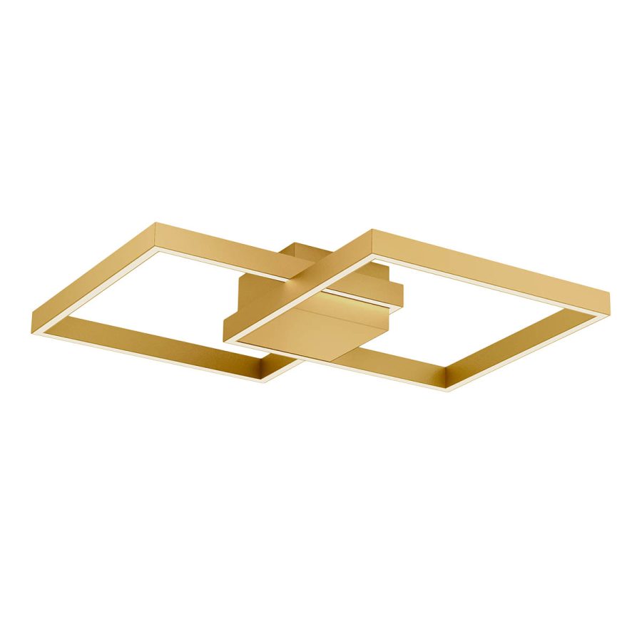 Plafonieră de interior Febe - Art. 01-2860, LED, Redo, SQ 56W 4000K D2*400, Gold Mat